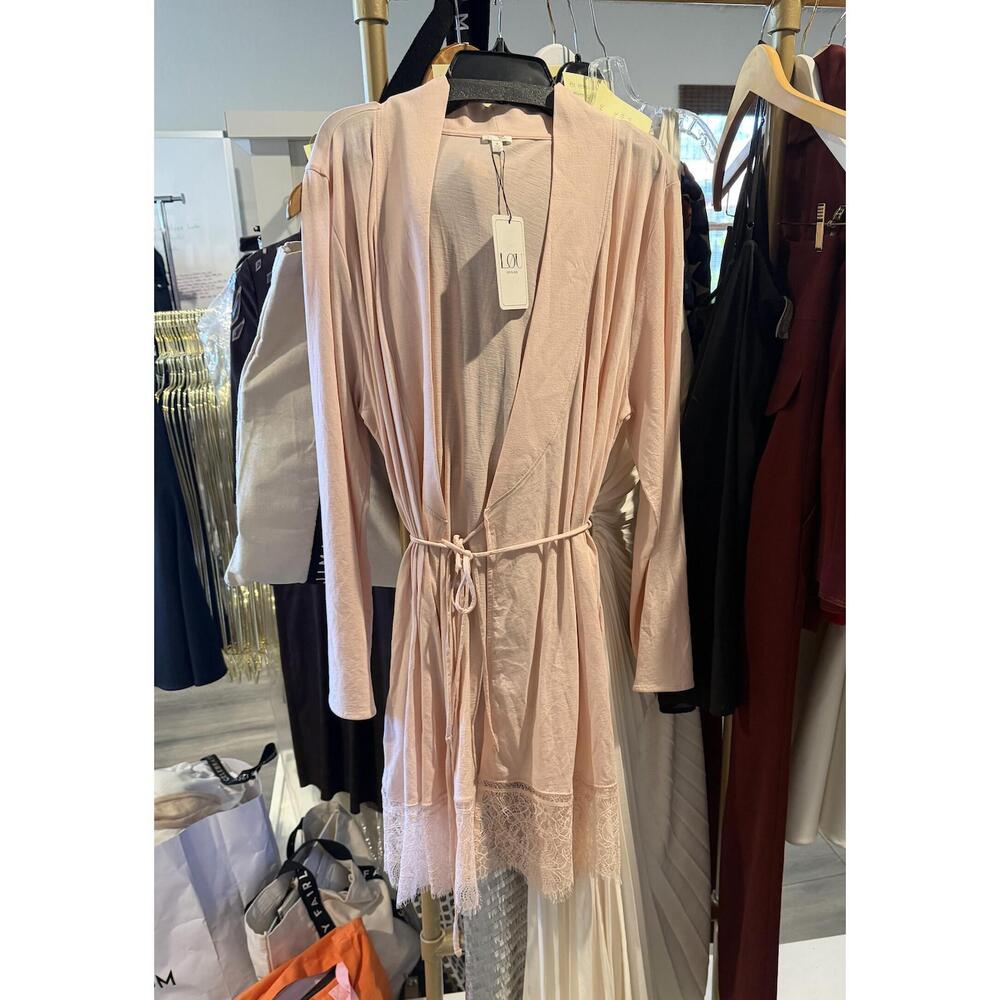 NEW SKIN women's maggie robe in balm pink